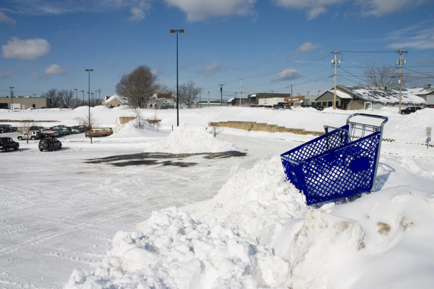 snowpile parking lot